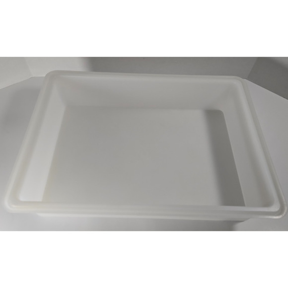 Vintage TUPPERWARE All White 15x11” Sheet Cake Cupcake Carrier W/Handle (3 Pc) - Picture 3 of 4